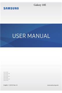 Samsung Galaxy 10E manual. Camera Instructions.